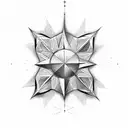 north star tattoo design idea