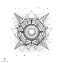 north star tattoo design idea