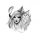 witchy tattoo design idea