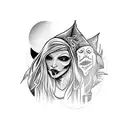 witchy tattoo design idea