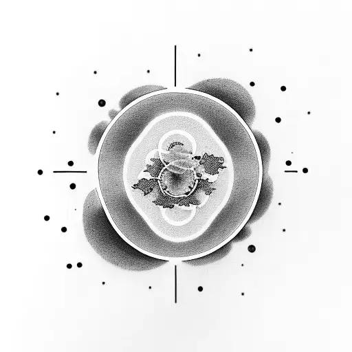 smoke circular fading tattoo design idea