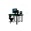 Computer hacker symbol cycles tattoo design idea