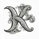 Letter R In Cursive Writing design tattoo design idea