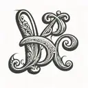 Letter R In Cursive Writing design tattoo design idea