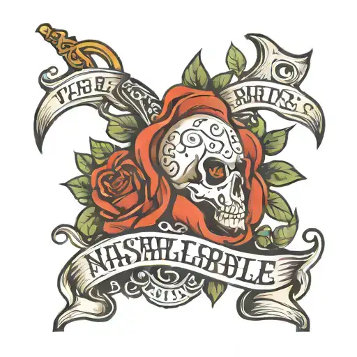 represent Nashville Tennessee and bible verse Lamentations 3:28-30 tattoo design idea