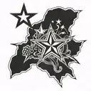 Nashville Tennessee tri star tattoo design idea