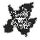 Nashville Tennessee tri star tattoo design idea