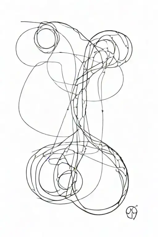 2-year-olds kidney with a stent in them, minimalist lines and David with a sling tear  tattoo design idea