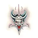 pinup devil woman tattoo design idea