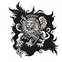 scottish lion and Polish eagle tattoo design idea