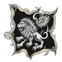 scottish lion and Polish eagle tattoo design idea