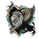 scottish lion and Polish eagle tattoo design idea