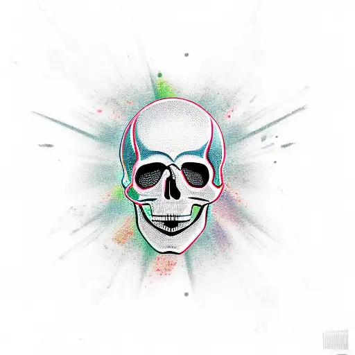 open mouth skull tattoo design idea