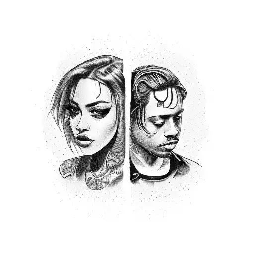 Car and girl from juice WRLD album goodbye i good riddance tattoo design idea
