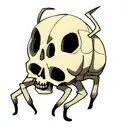skull with spider tattoo design idea
