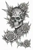 trauma represented tattoo design idea