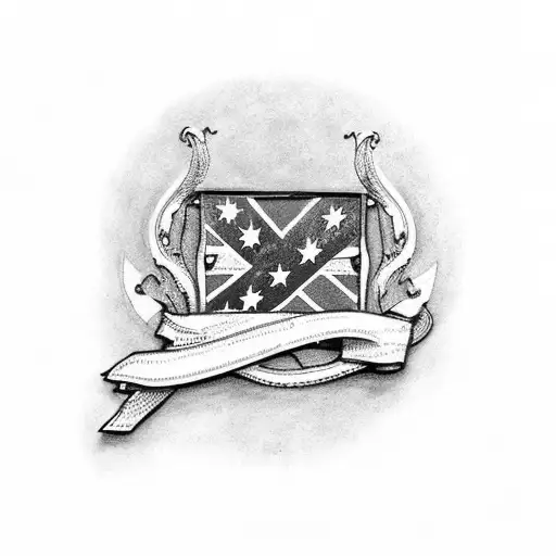 Confederate flag, the Letter GSM, the ford sign tattoo design idea