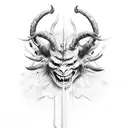 devil  tattoo design idea