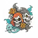 Geng Ghost Evolution tattoo design idea