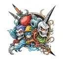 Geng Ghost Evolution tattoo design idea