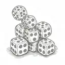 dice with 2 and 6 tattoo design idea
