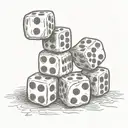 dice with 2 and 6 tattoo design idea