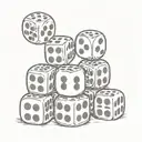 dice with 2 and 6 tattoo design idea