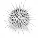 sea urchin tattoo design idea