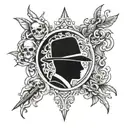 Mafia, hell and heaven tattoo design idea