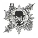 Mafia, hell and heaven tattoo design idea