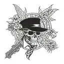 Mafia, hell and heaven tattoo design idea