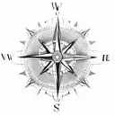 Compass tattoo design idea