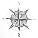 Compass tattoo design idea