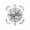 Compass tattoo design idea