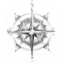 Compass tattoo design idea