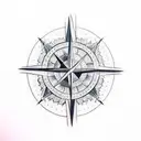 Compass tattoo design idea