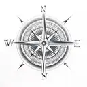 Compass tattoo design idea