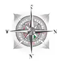 Compass tattoo design idea