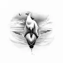   Like a seagull even if the oil weighs on my back, dampening the trail  tattoo design idea