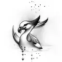   Like a seagull even if the oil weighs on my back, dampening the trail  tattoo design idea