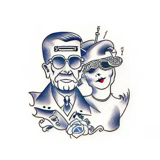 mom and dad tattoo design idea