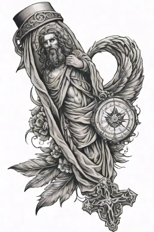 I want an arm sleeve that’s mainly Christ related. Also related to The Ohio State University and United States Air Force tattoo design idea