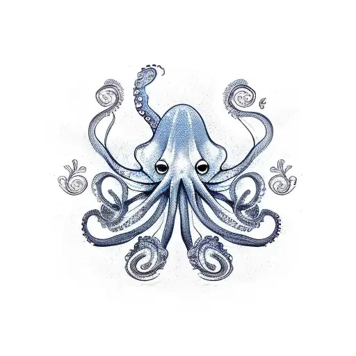 Create a tattoo featuring a detailed octopus surrounded by coral and deep sea creatures tattoo design idea