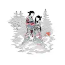 couple tattoo that is completed with an anime or nature theme tattoo design idea