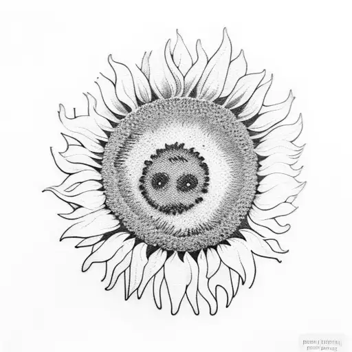 vangogh's sunflowers with smiley faces tattoo design idea