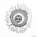 vangogh's sunflowers with smiley faces tattoo design idea