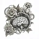 depression brain tattoo design idea