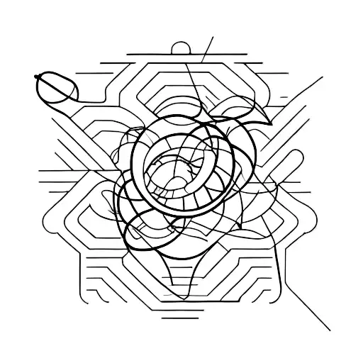 invisible string tattoo design idea
