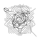 invisible string tattoo design idea