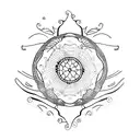 invisible string tattoo design idea